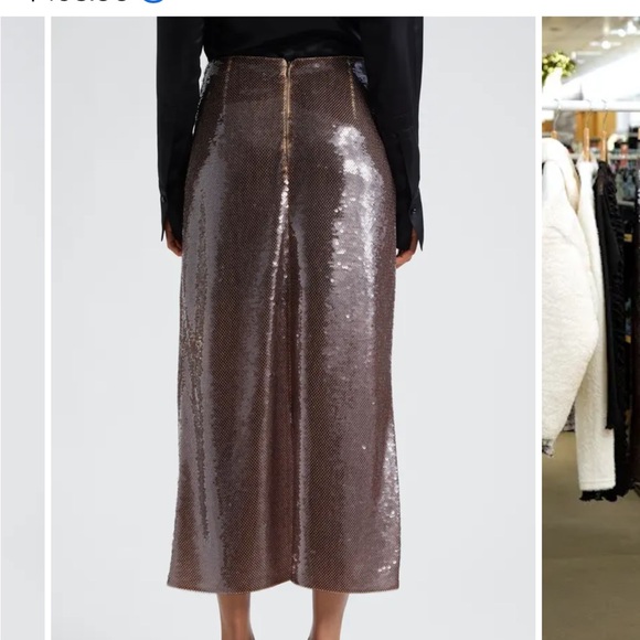 BNWOT A.L.C Elegant Sequin Monroe Skirt in Smoke - Picture 2 of 6